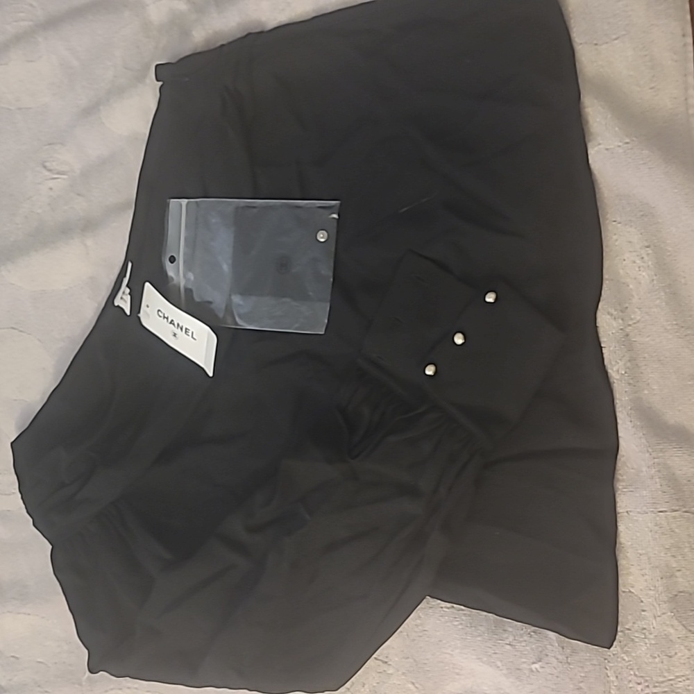 Black Silk Chanel Blouse